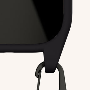 Phone Necklace with Slim Lanyard in Black