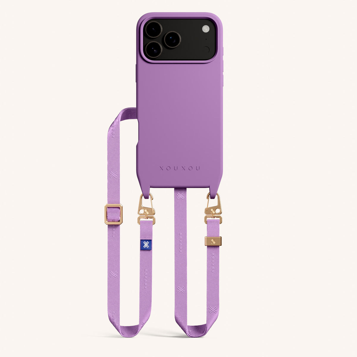 Phone Necklace with Slim Lanyard for iPhone 17 Pro without MagSafe in Clear and Moss Total View | XOUXOU #phone model_iphone 17 pro