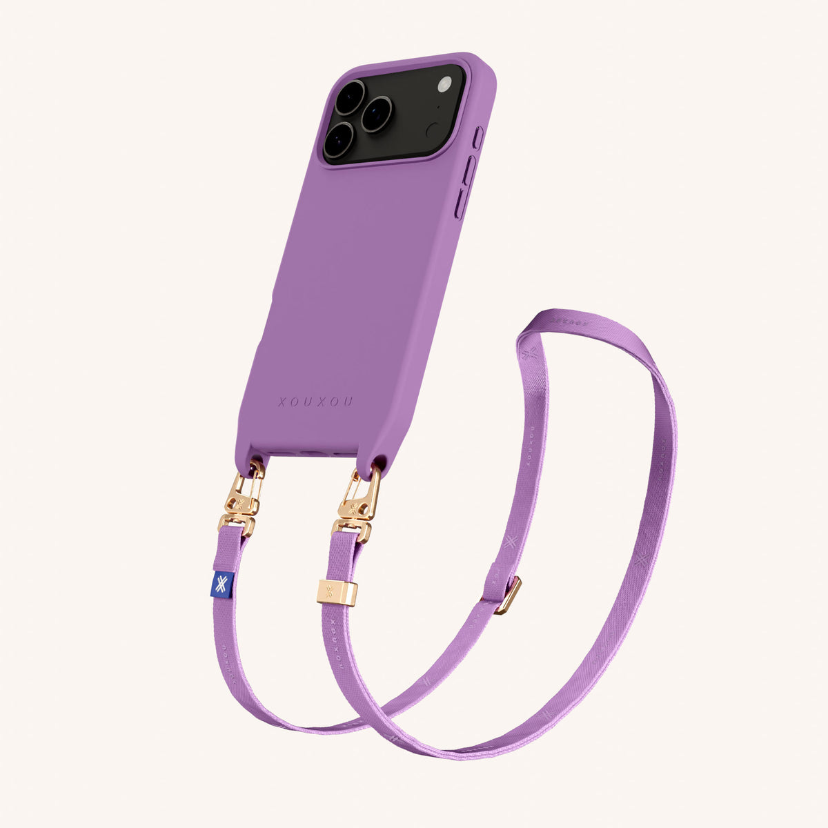 Phone Necklace with Slim Lanyard for iPhone 17 Pro without MagSafe in Clear and Moss Total View | XOUXOU #phone model_iphone 17 pro