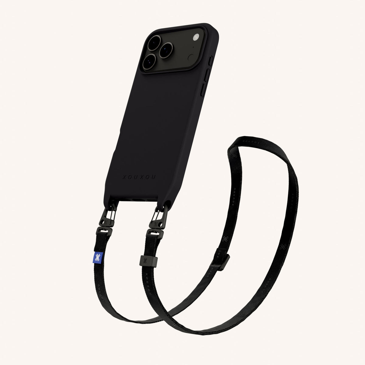 Phone Necklace with Slim Lanyard for iPhone 17 Pro without MagSafe in Clear and Moss Total View | XOUXOU #phone model_iphone 17 pro