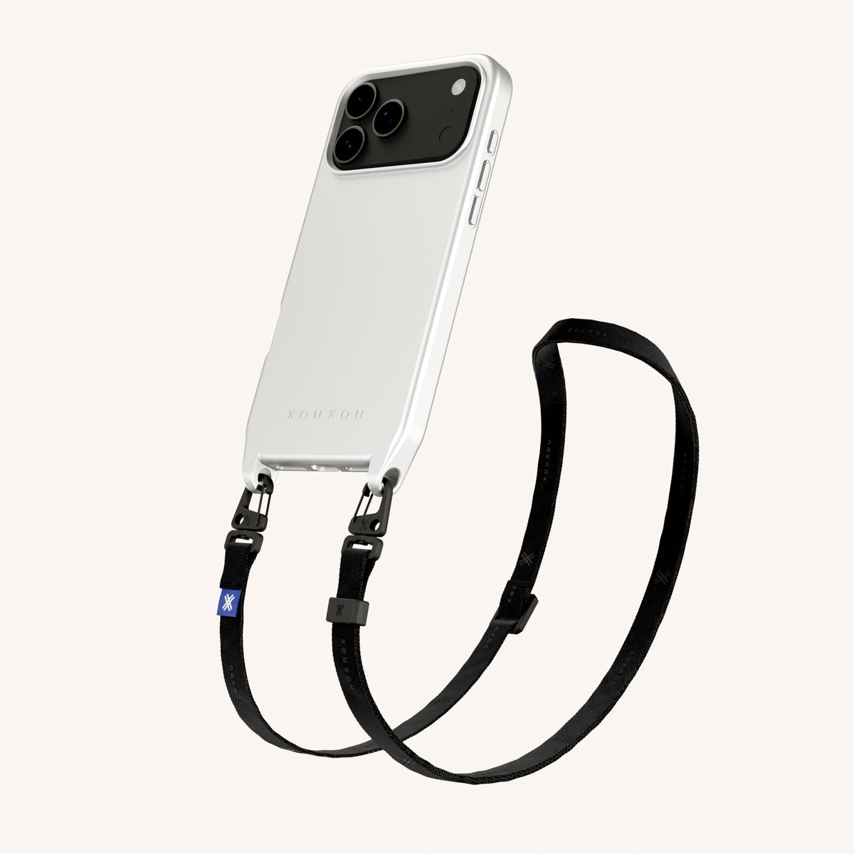 Phone Necklace with Slim Lanyard for iPhone 17 Pro without MagSafe in Clear and Moss Total View | XOUXOU #phone model_iphone 17 pro