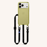 Phone Necklace with Slim Lanyard for iPhone 17 Pro without MagSafe in Clear and Moss Total View | XOUXOU #phone model_iphone 17 pro
