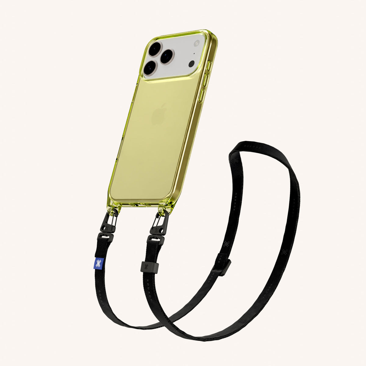 Phone Necklace with Slim Lanyard for iPhone 17 Pro without MagSafe in Clear and Moss Total View | XOUXOU #phone model_iphone 17 pro