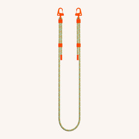 Phone Strap Carabiner Rope in Orange Camouflage Total View | XOUXOU