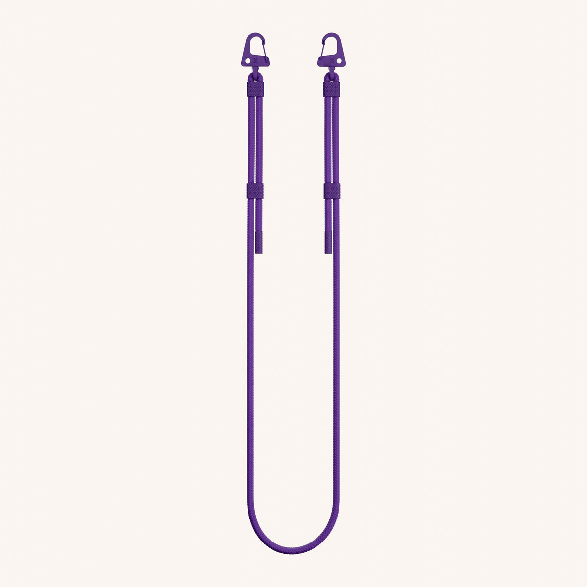 Phone Strap Carabiner Rope in Purple Total View | XOUXOU