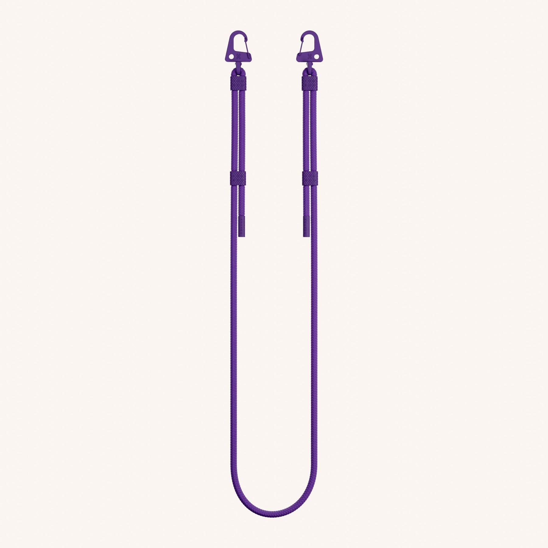 Phone Strap Carabiner Rope in Purple Total View | XOUXOU