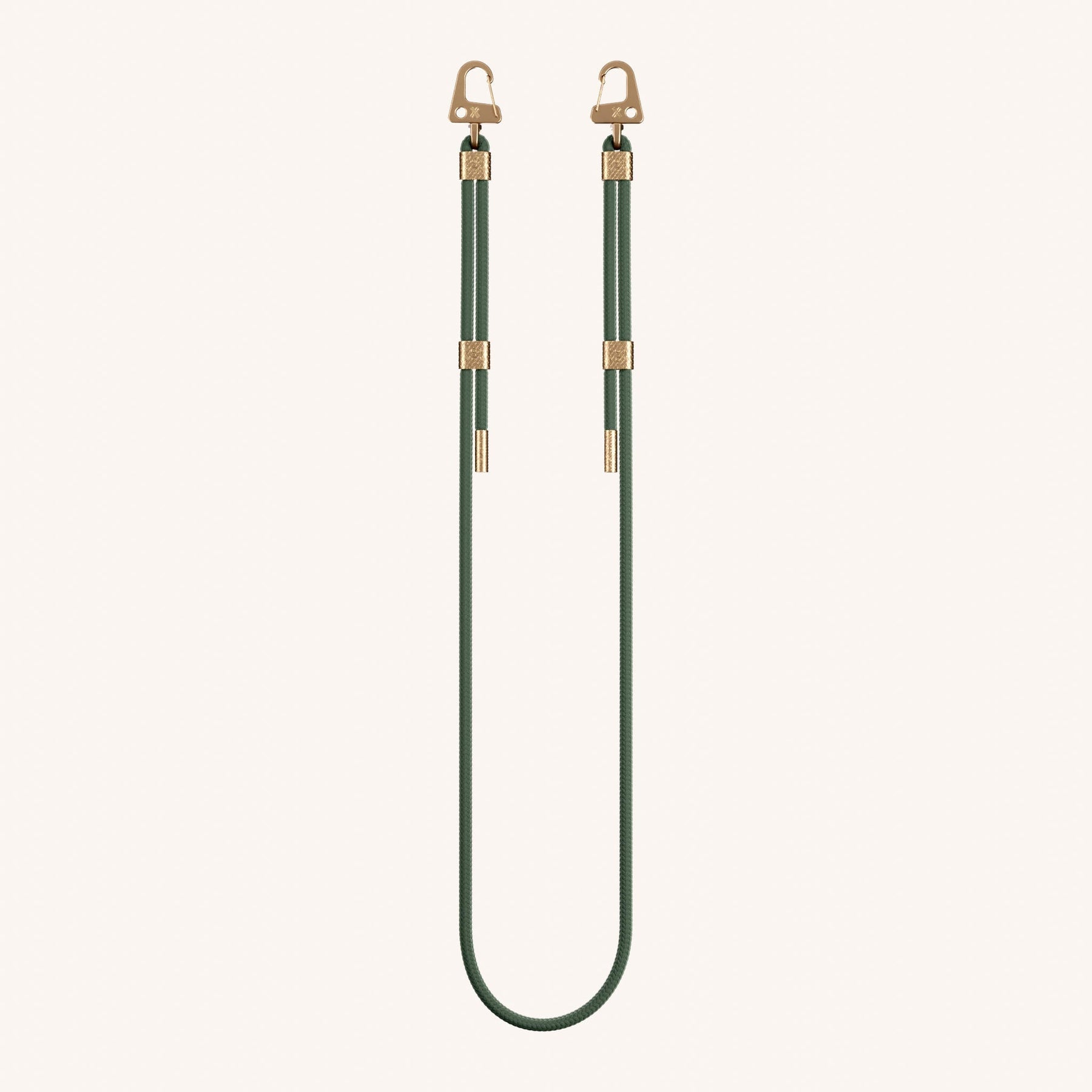 Phone Strap Carabiner Rope in Sage Total View | XOUXOU