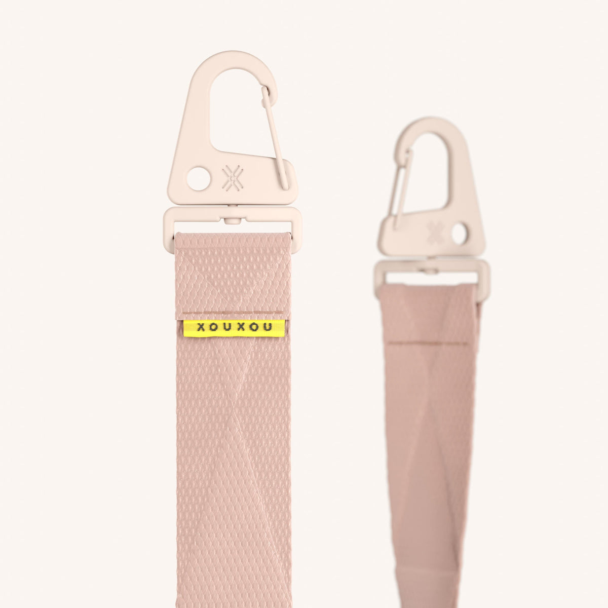 Phone Strap Lanyard in Powder Pink Detail View | XOUXOU