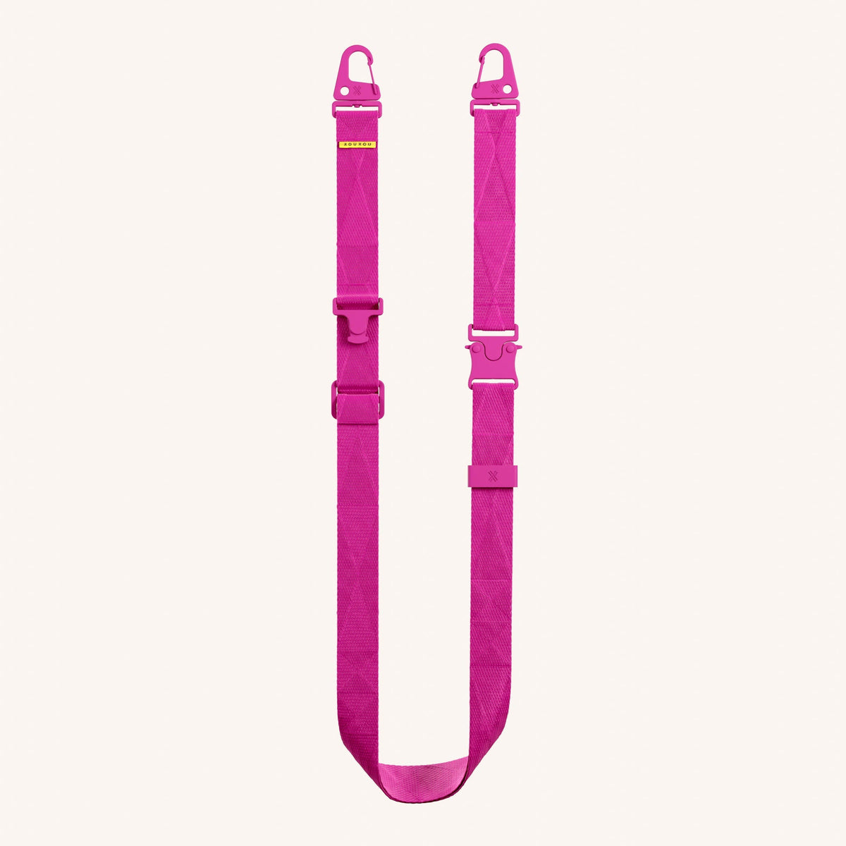 Phone Strap Lanyard in Power Pink Total View | XOUXOU