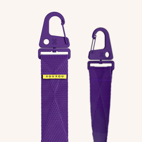 Phone Strap Lanyard in Purple Detail View | XOUXOU