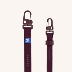 Phone Strap Slim Lanyard in Burgundy Detail View | XOUXOU