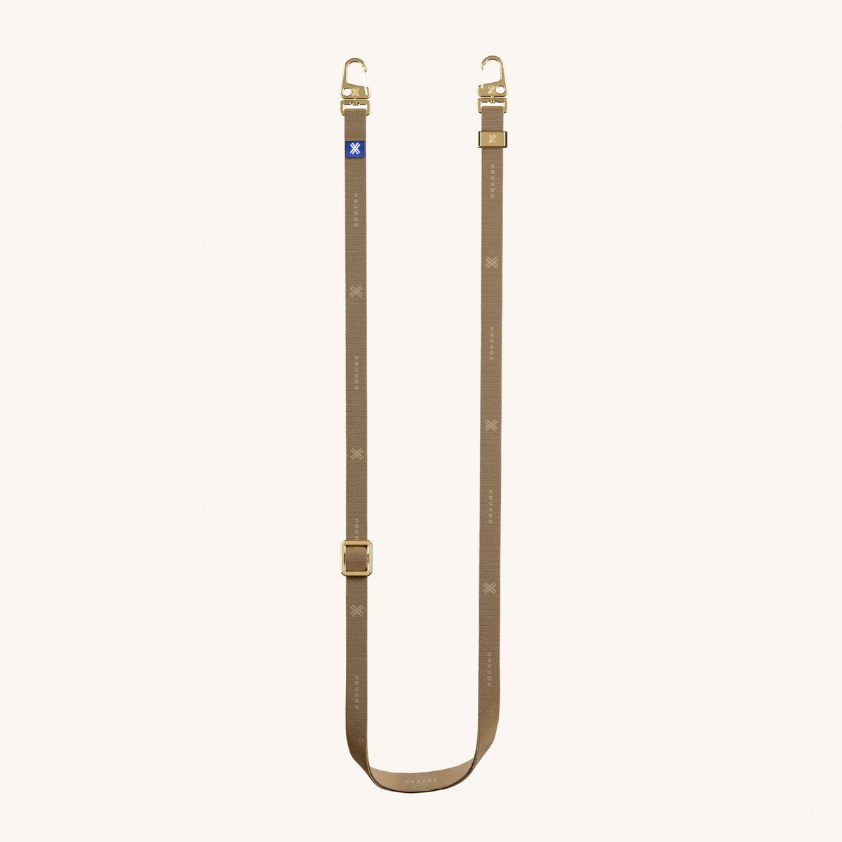 Phone Strap Slim Lanyard in Taupe Total View | XOUXOU