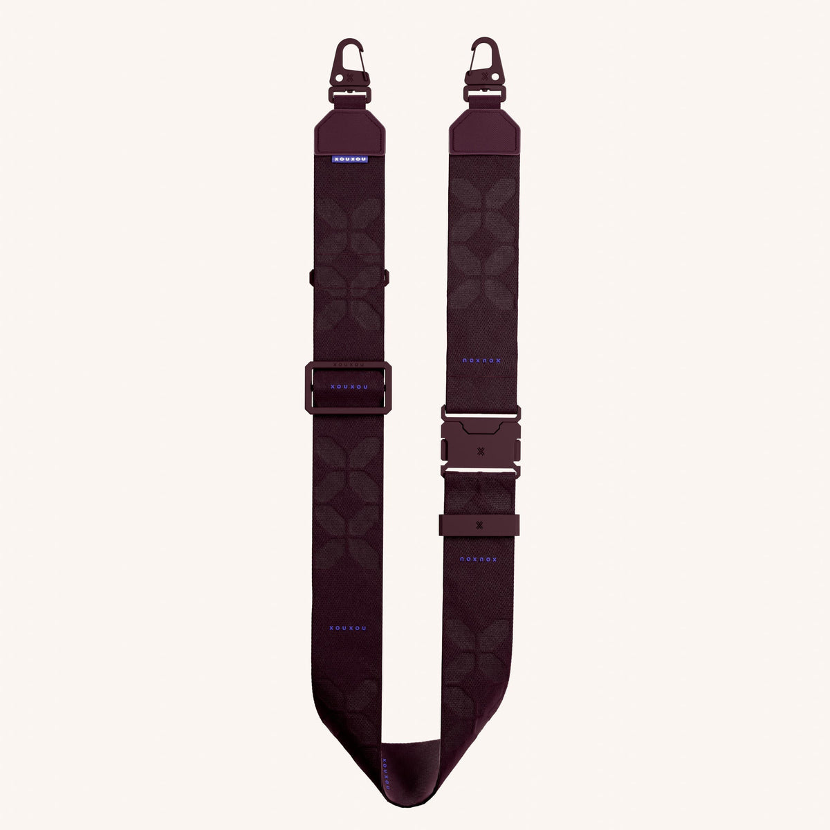 Phone Strap Ultrawide Lanyard in Burgundy Total View | XOUXOU