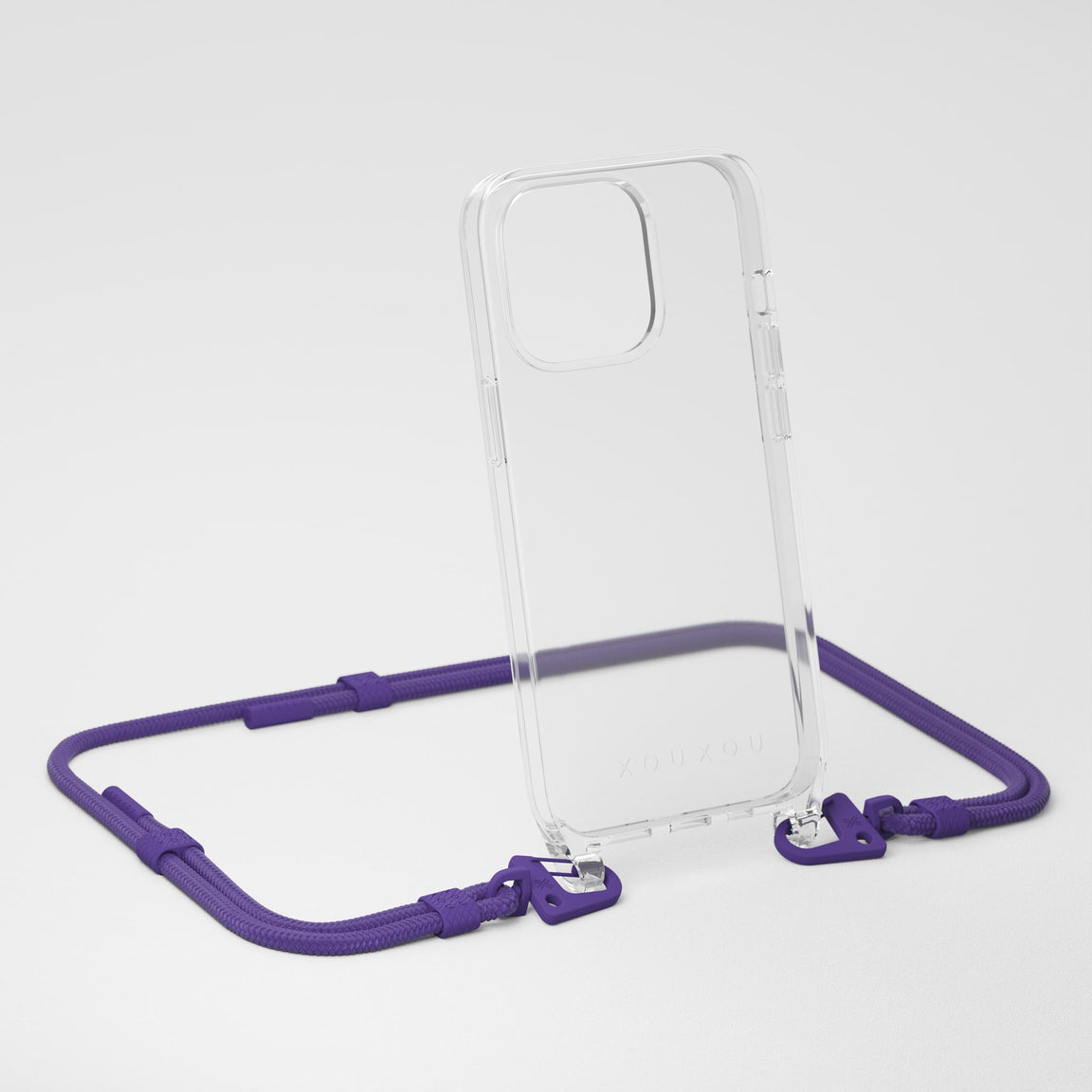 Clear + Purple Phone Necklace