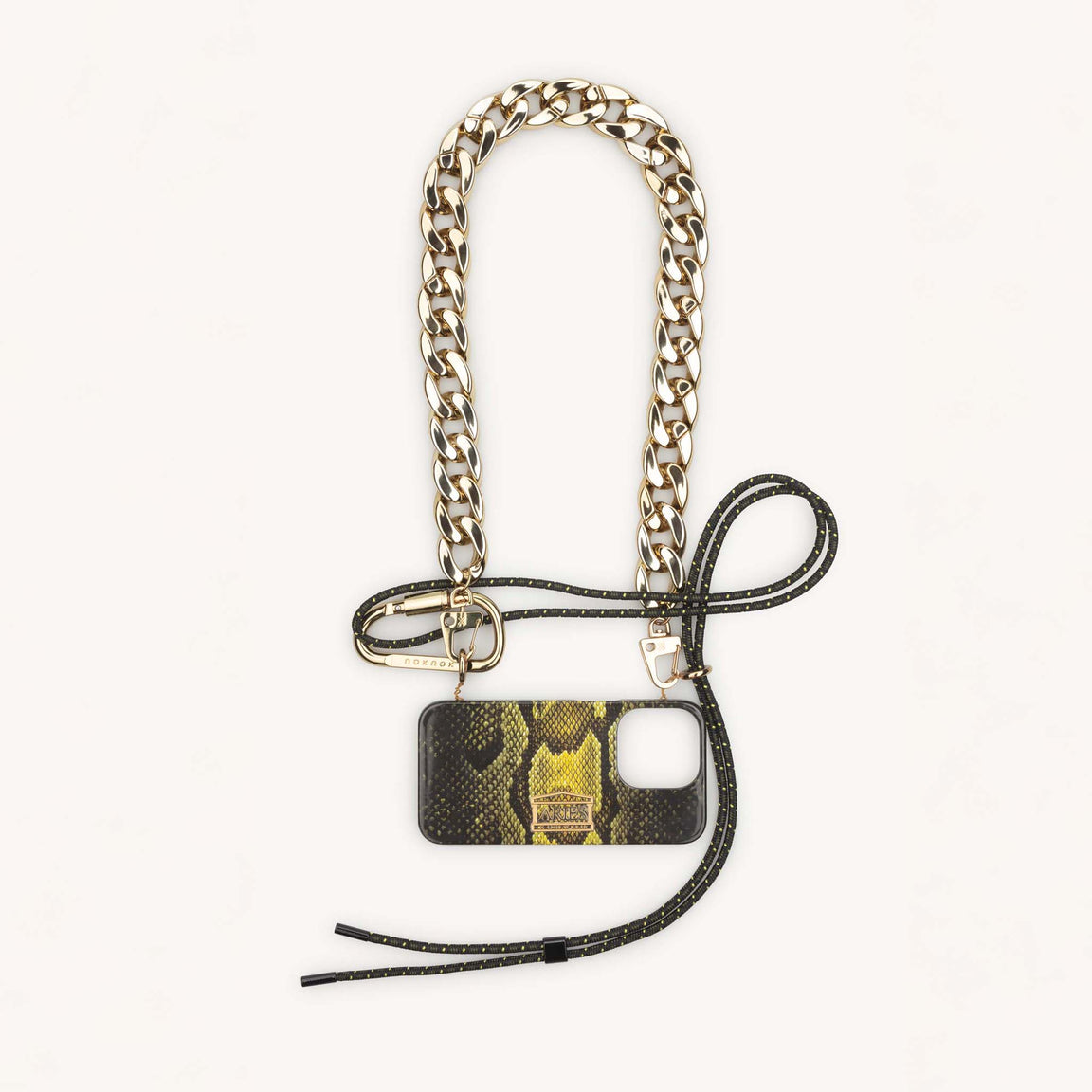 Luxe Short Gold Metal Chunky Chain Bag Strap