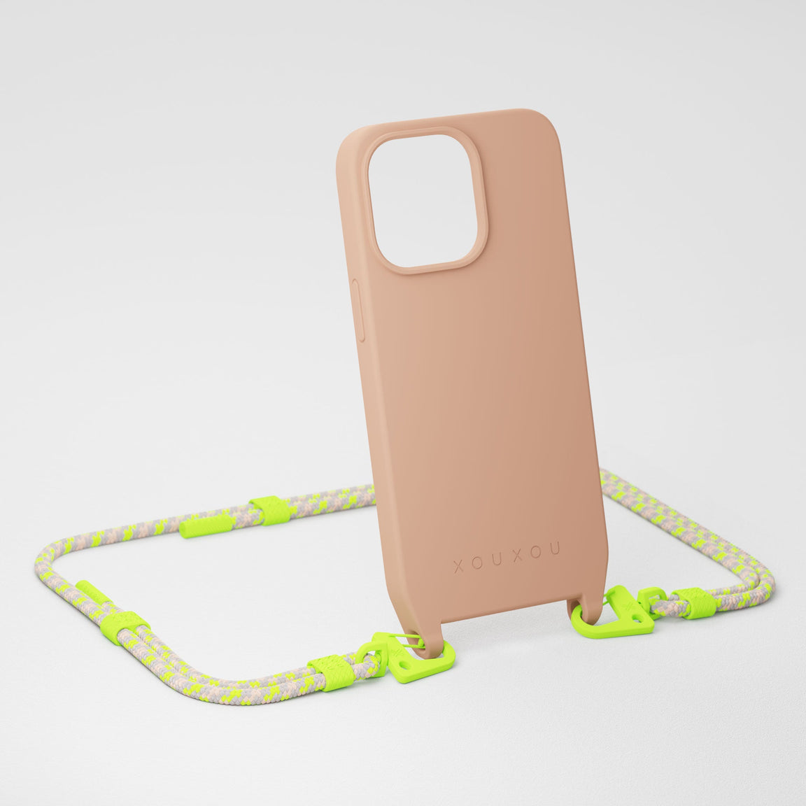 Powder Pink + Neon Camouflage Phone Necklace