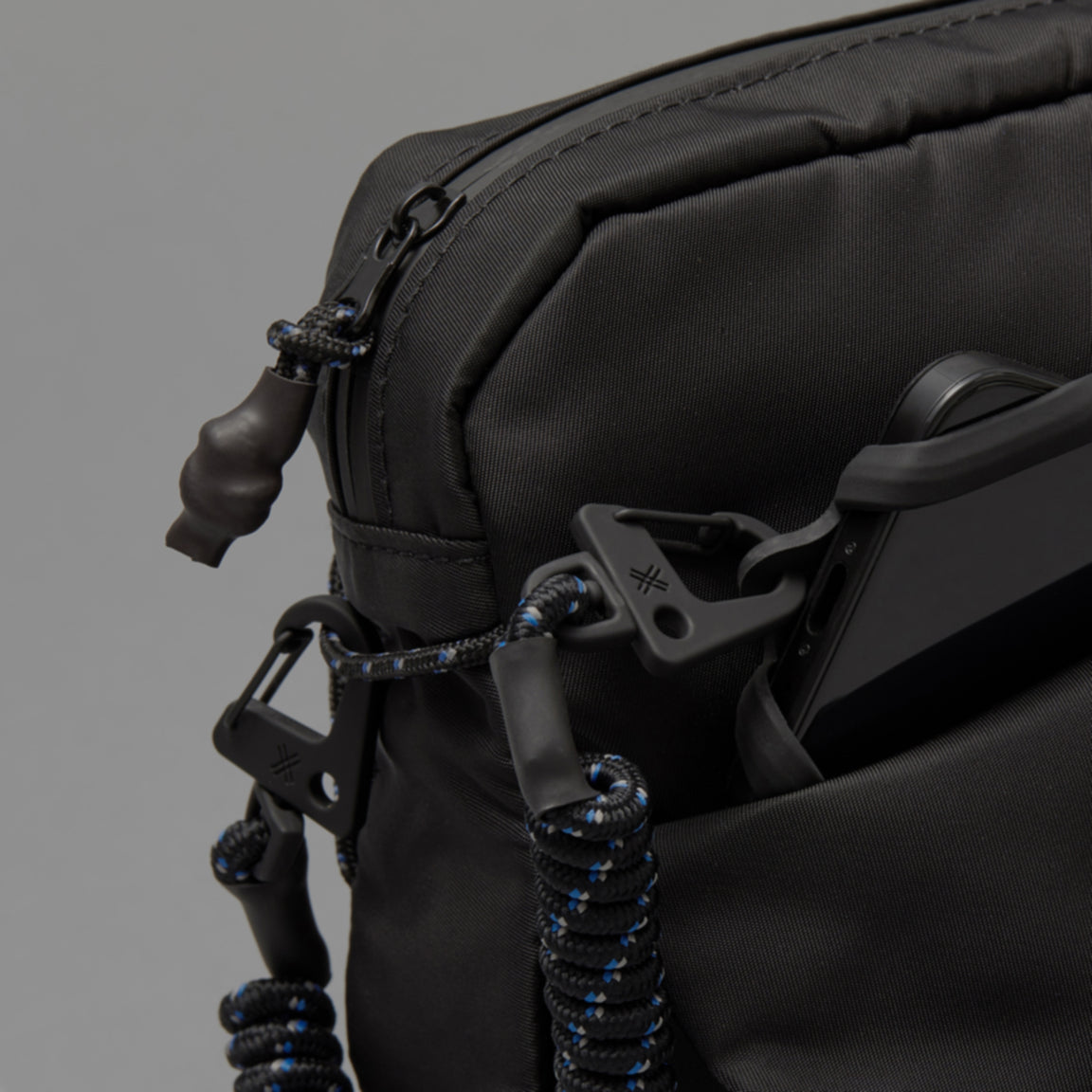 Black Crossbody Bag with ECONYL® nylon