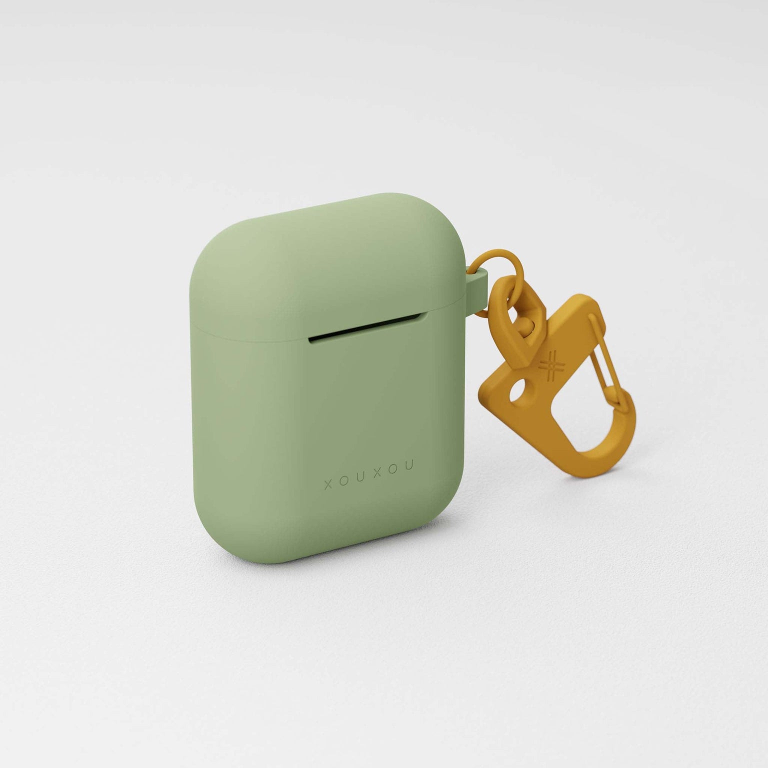Apple AirPods 1st and 2nd generation case in Olive Green silicone | XOUXOU