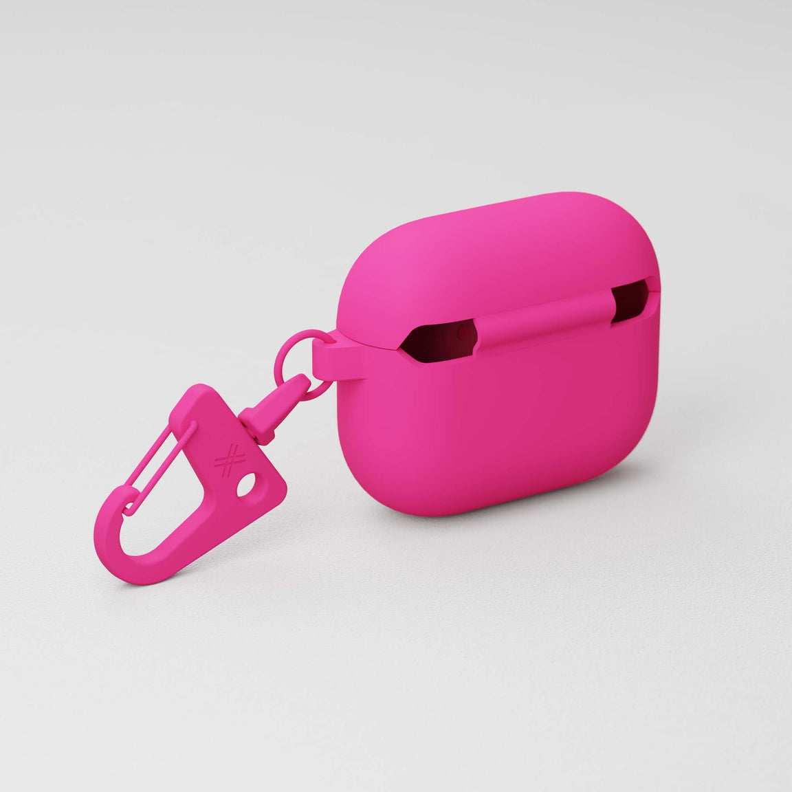 Apple AirPods 3rd generation case in Pink with soft-touch finish and carabiner | XOUXOU