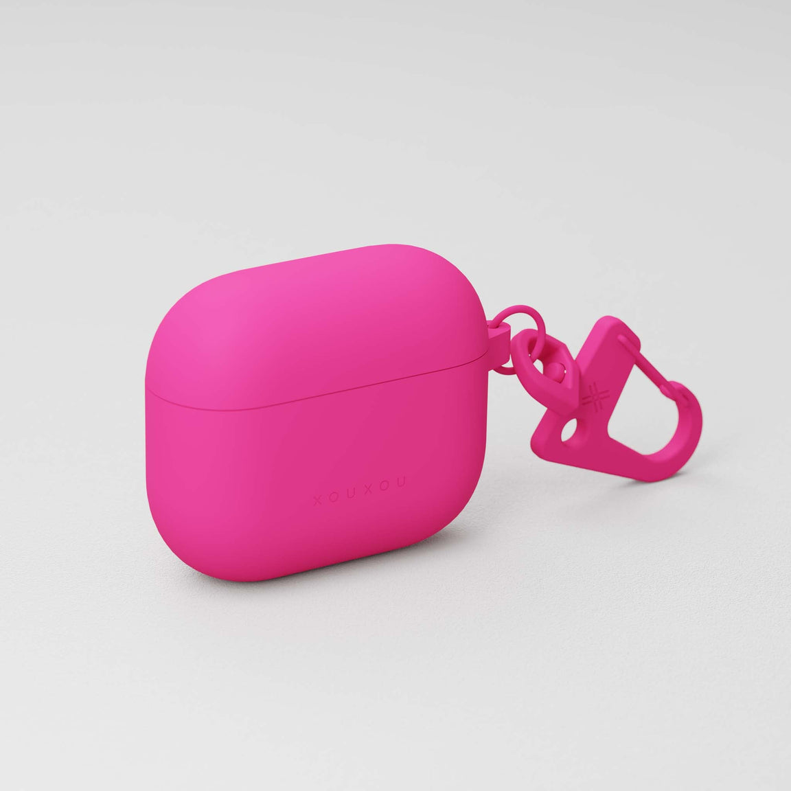 Apple AirPods 3rd generation case in Pink with soft-touch finish and carabiner | XOUXOU