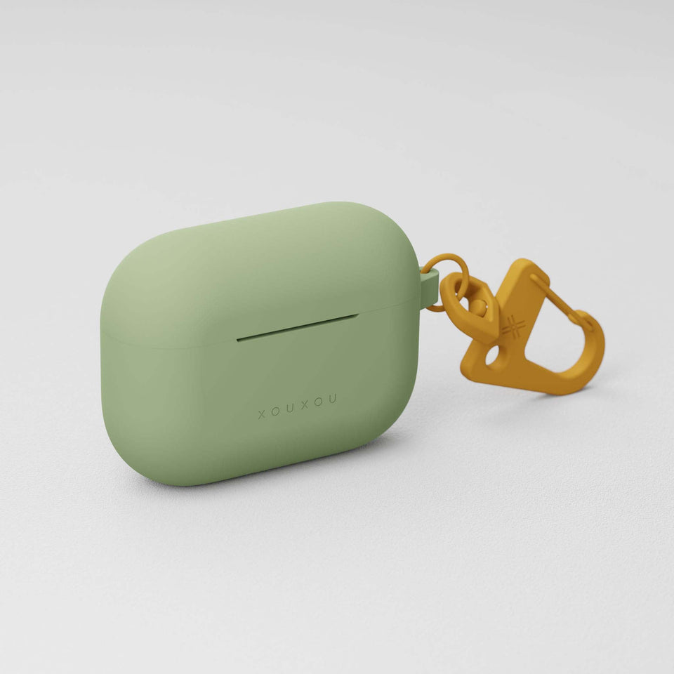 Apple AirPods Pro case in Olive Green silicone | XOUXOU