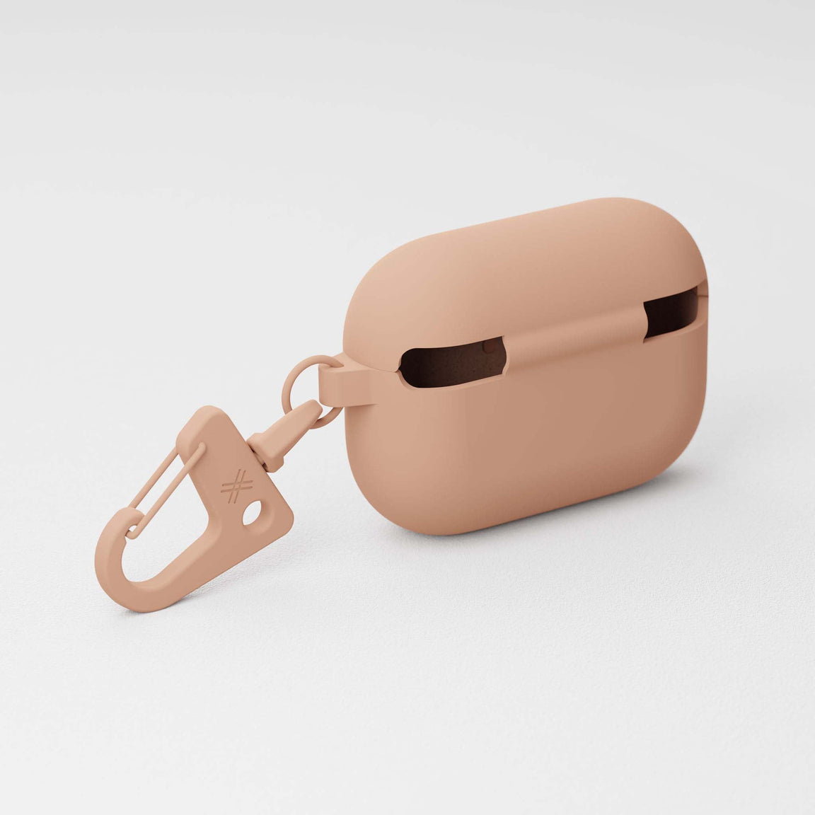 AirPods case Pro with matching carabiner in Powder Pink | XOUXOU