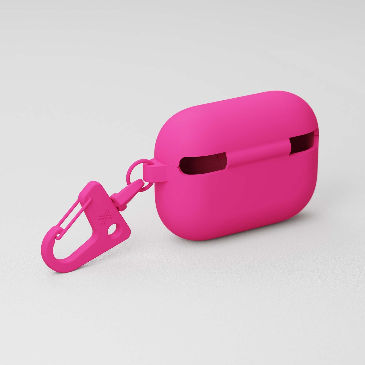 Apple AirPods Pro case in Pink with soft-touch silicone and carabiner | XOUXOU