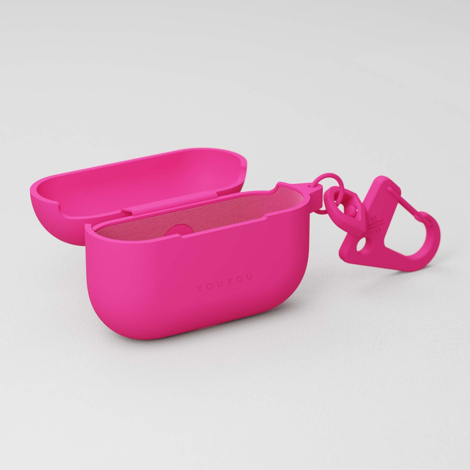Apple AirPods Pro case in Pink with soft-touch finish and carabiner | XOUXOU