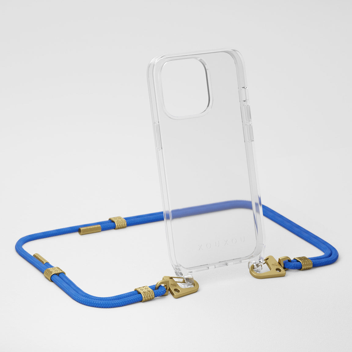 Clear + Blue Phone Necklace