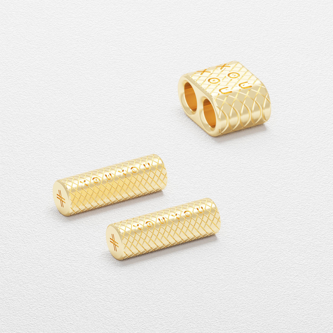 Glossy Gold metal parts for Modular Ropes by XOUXOU
