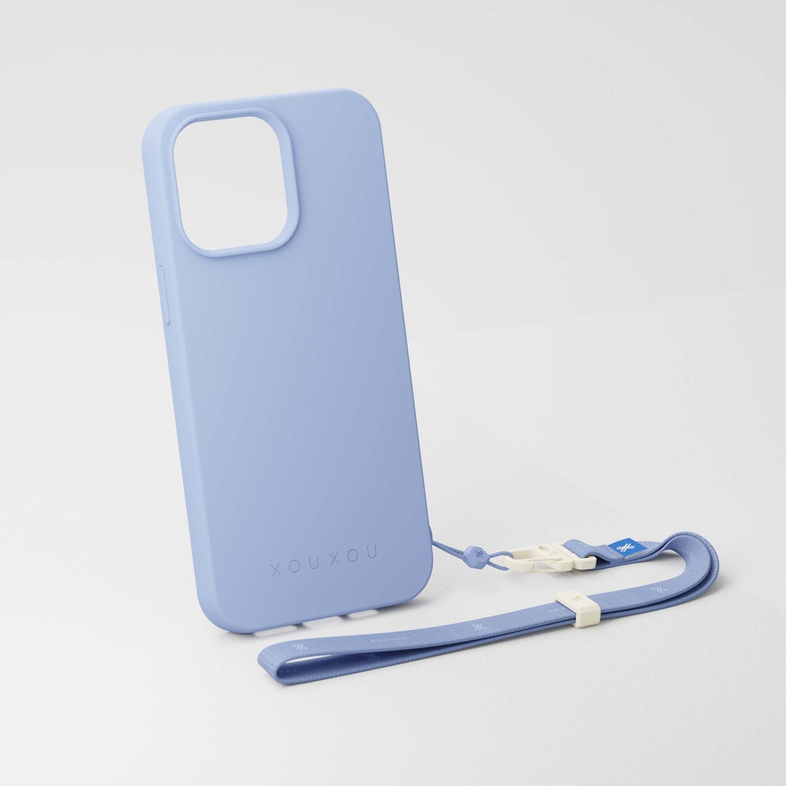 Baby Blue Phone Case with Wrist Strap tone in tone | XOUXOU