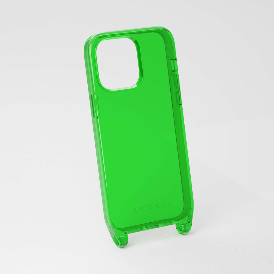 Transparent iPhone 14 Case in Acid Green | XOUXOU