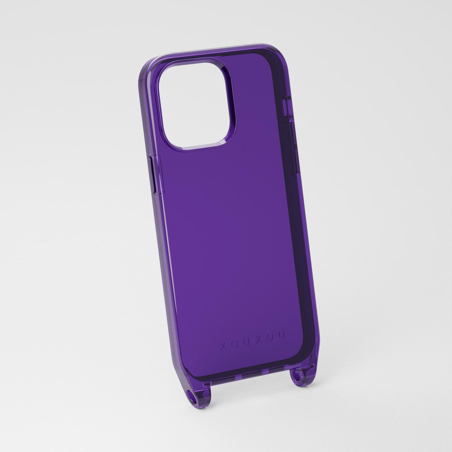 Shine through Purple colored iPhone 14 Case for Phone Straps | XOUXOU
