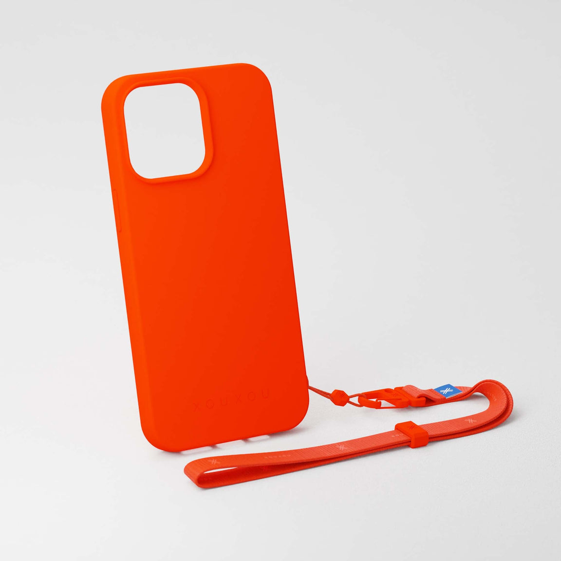 Neon Orange Phone Case with Wrist Strap tone in tone | XOUXOU