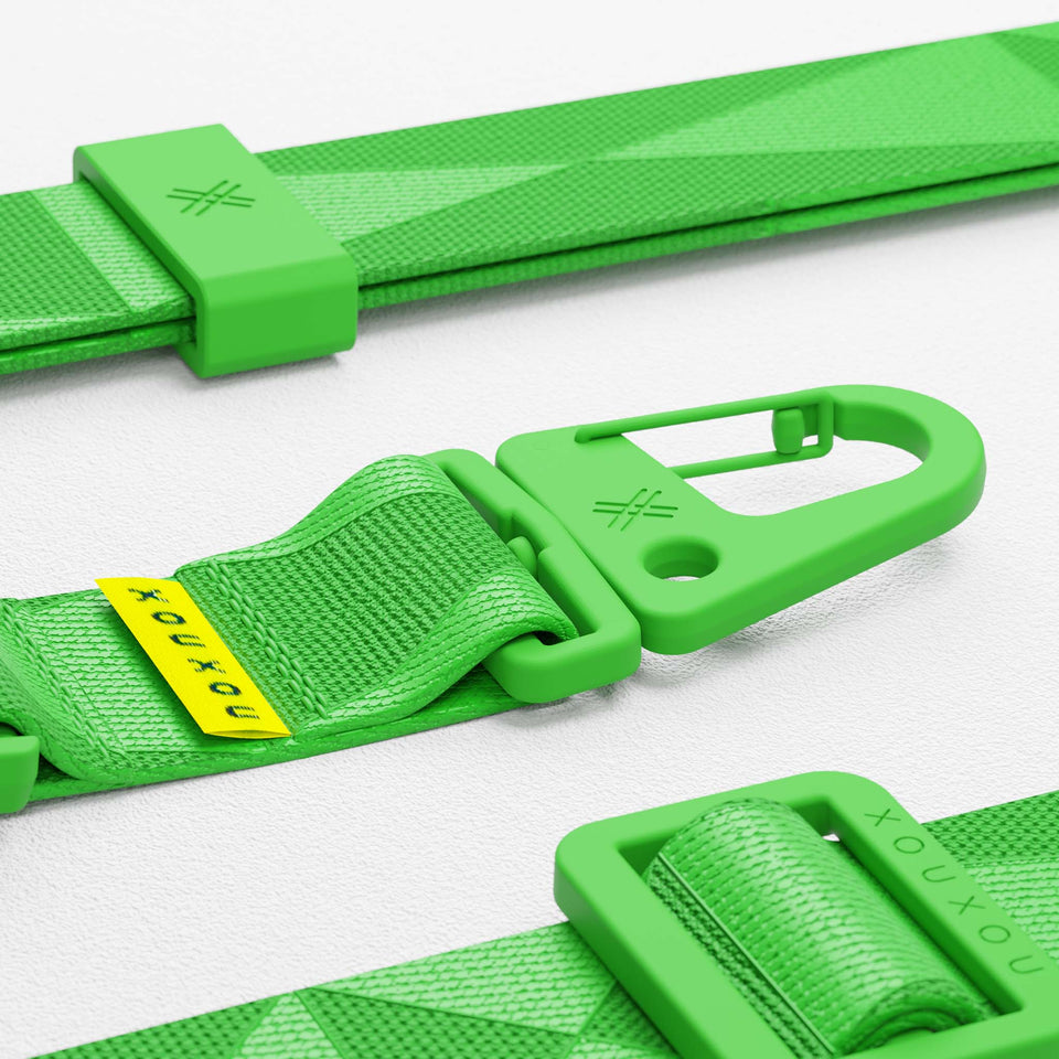 Modular Phone Case Strap in Acid green with carabiner | XOUXOU
