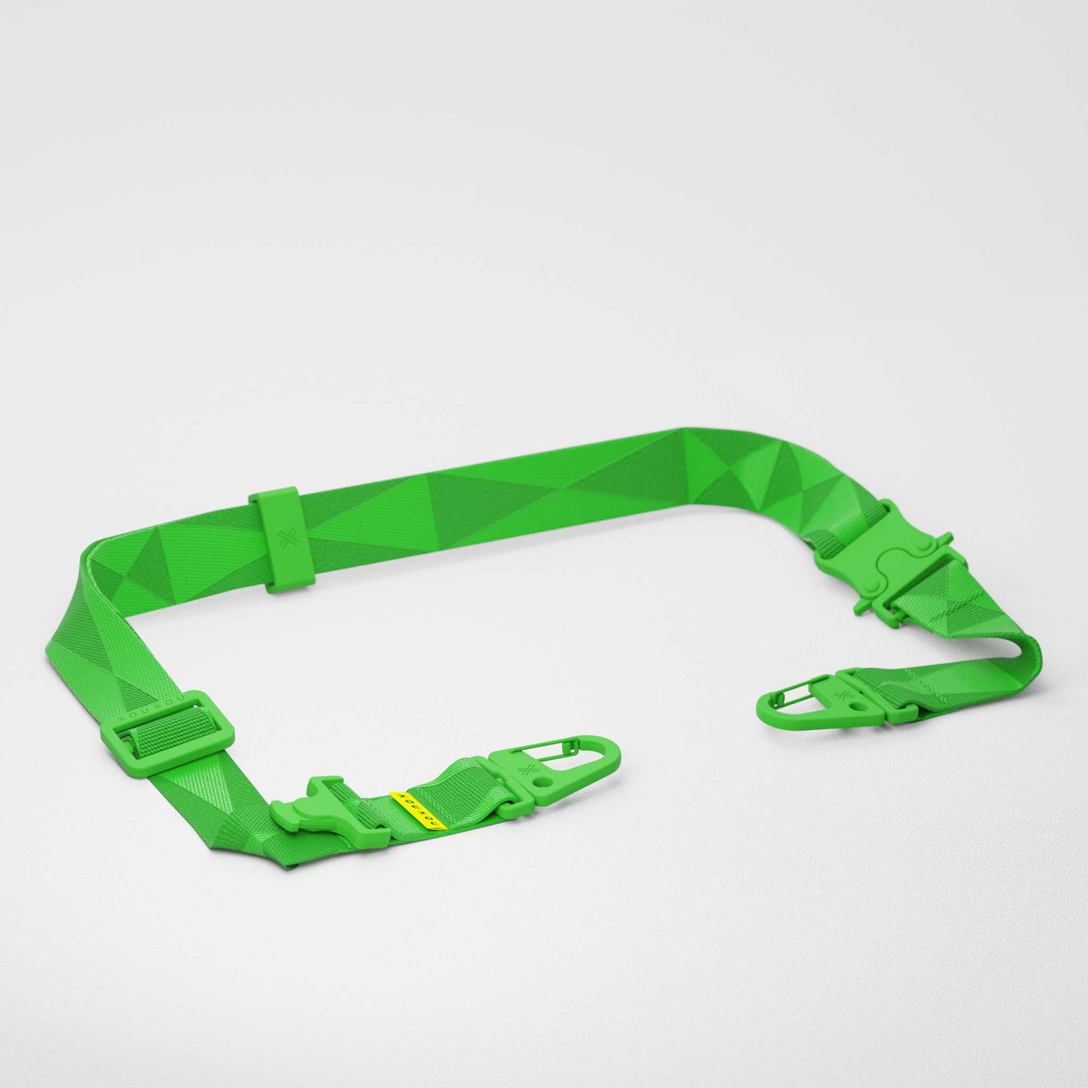 Adjustable modular Phone Case Strap in Acid green with carabiner | XOUXOU