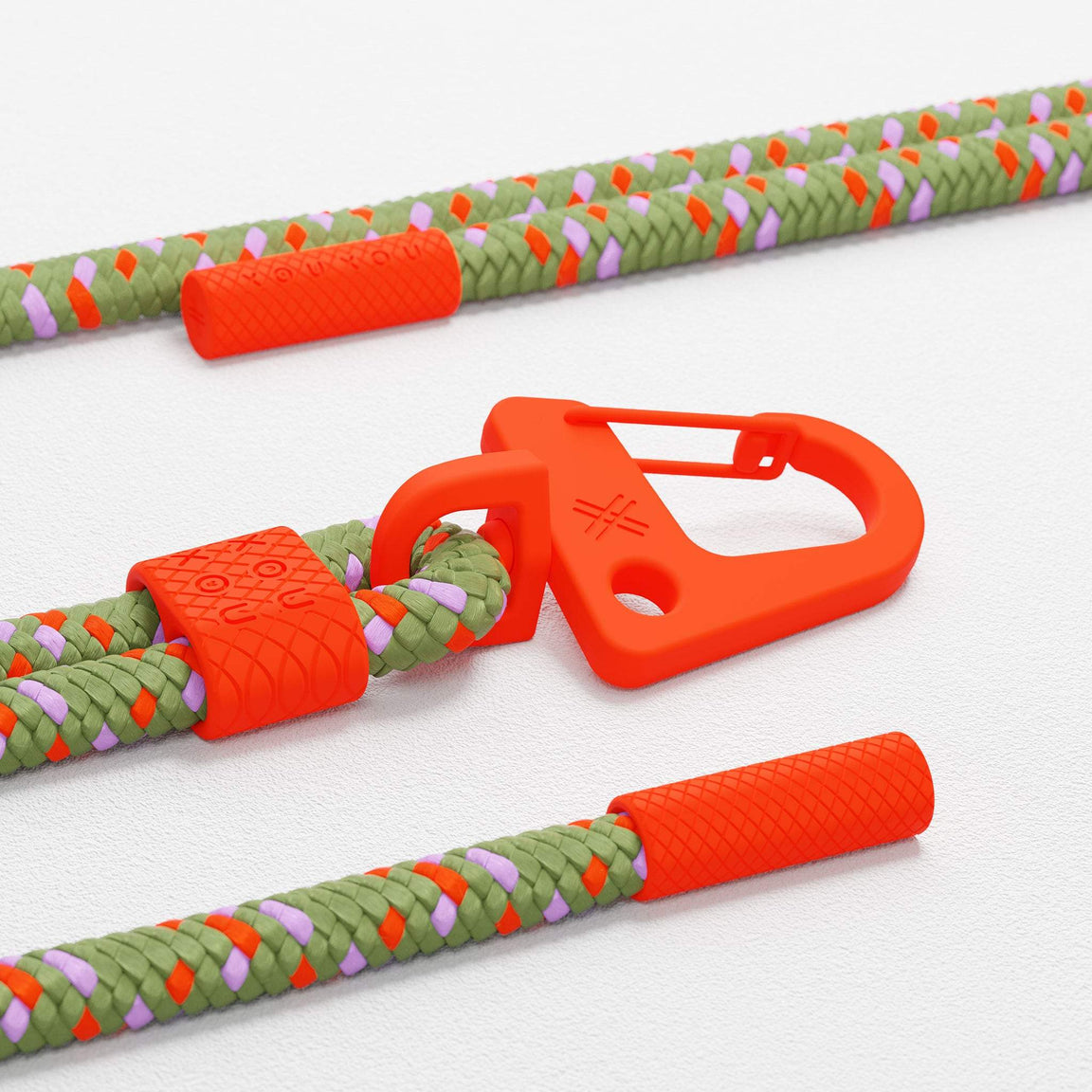 Orange Camouflage Carabiner Rope