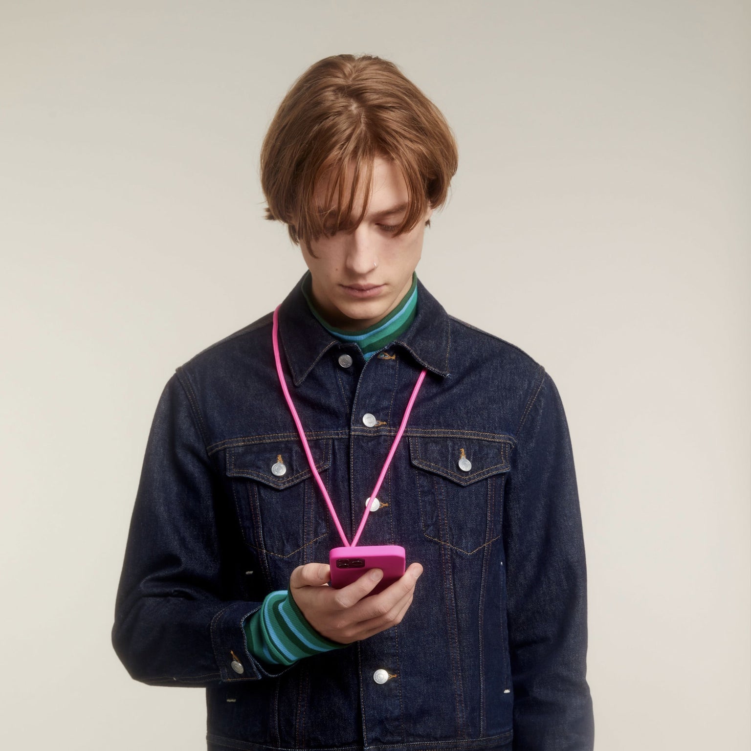 Power Pink Phone Necklace