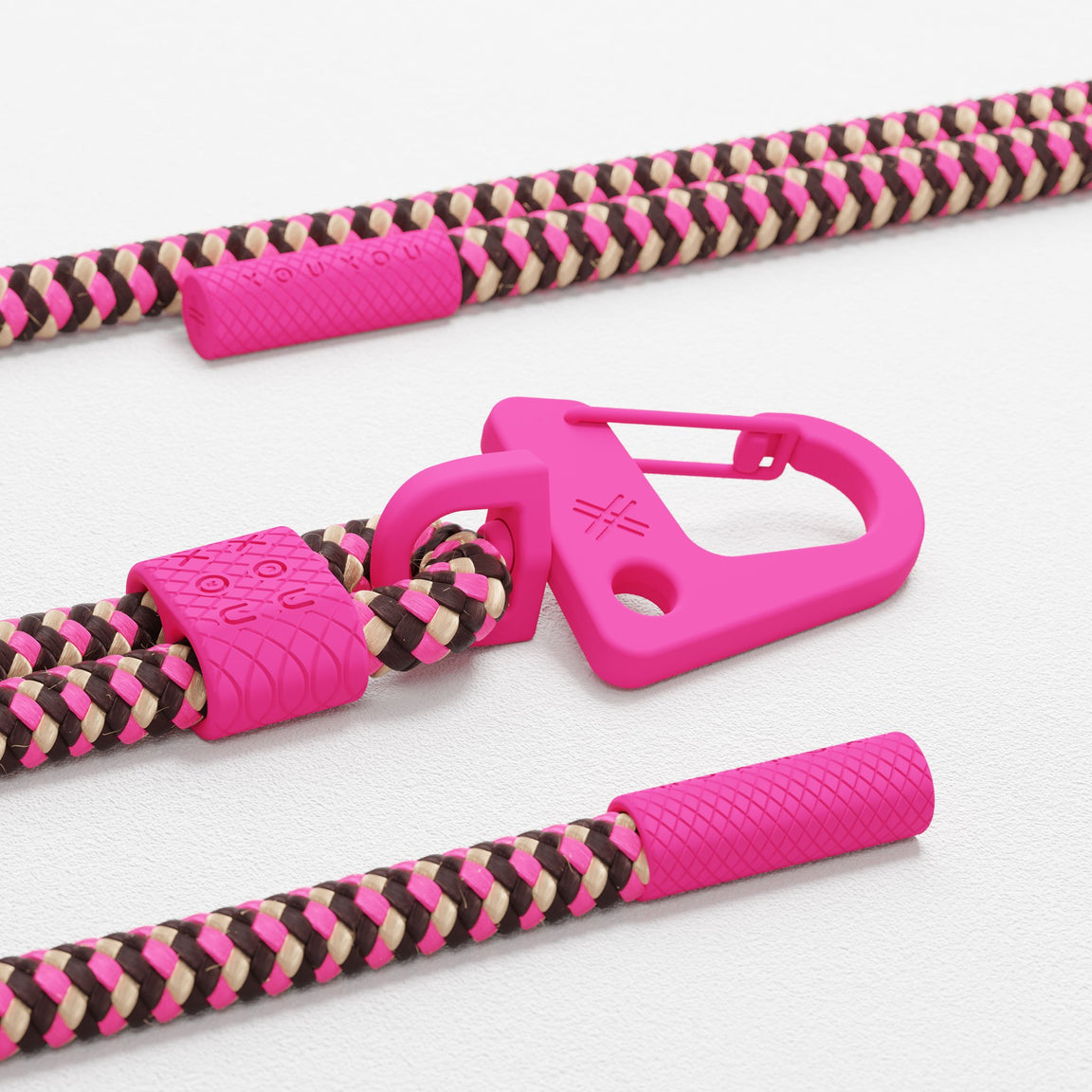 Vibrant Power Pink Carabiner Rope